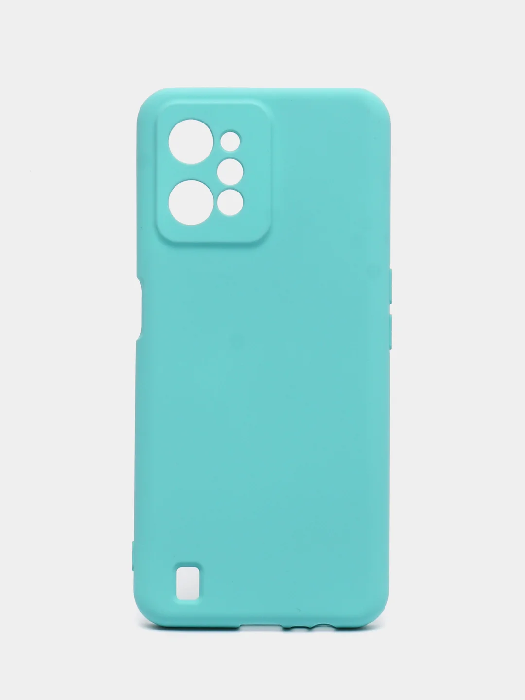 Бирюзовый чехол Silicone Cover для Realme C31 / Реалми С30 силиконовый