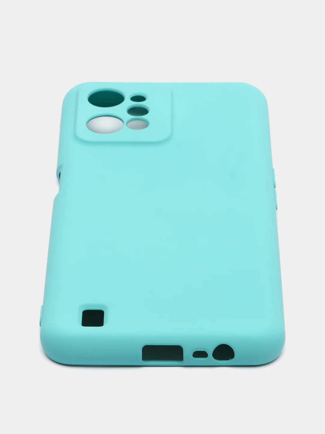 Бирюзовый чехол Silicone Cover для Realme C31 / Реалми С30 силиконовый