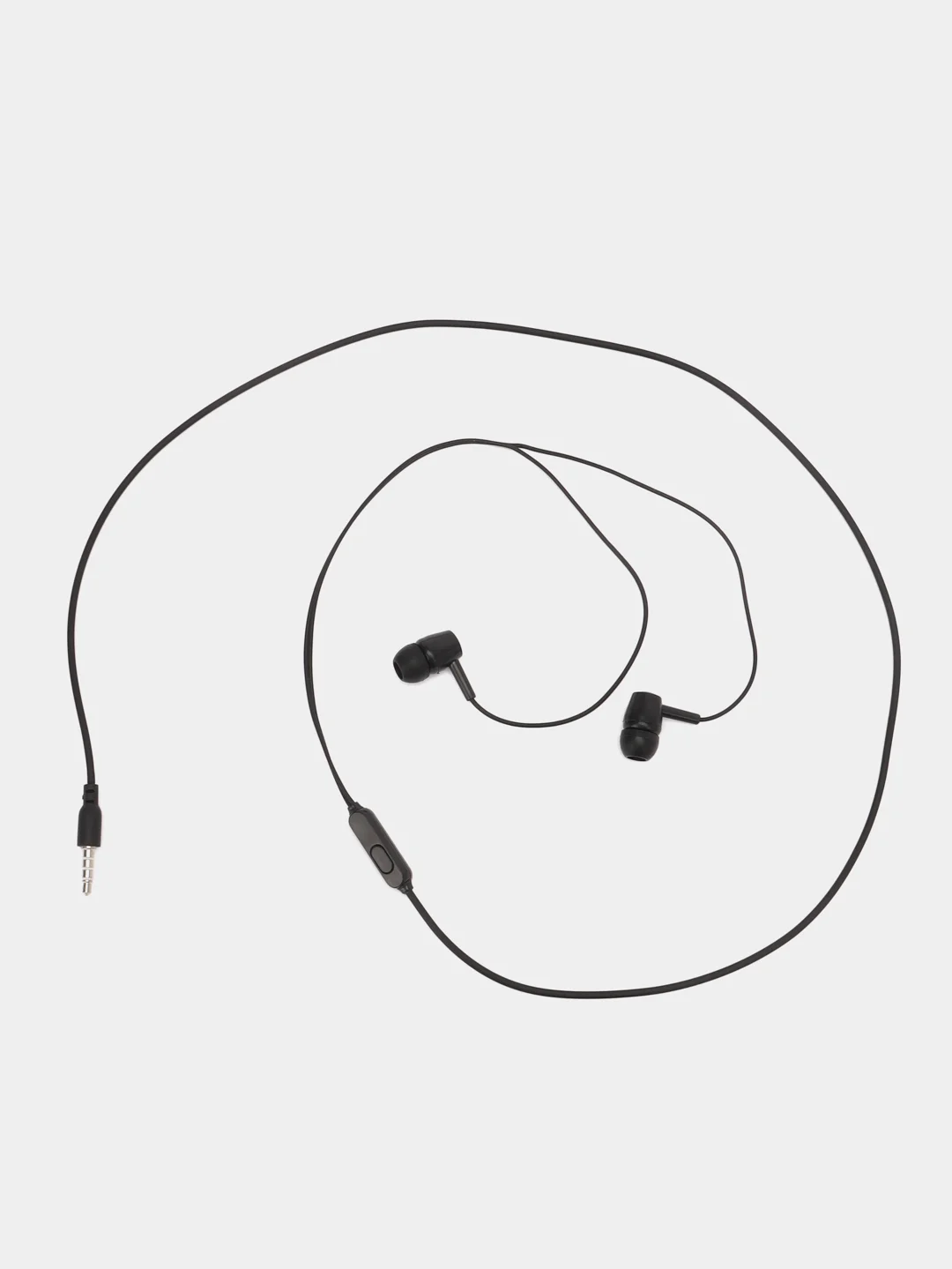 Черный наушники проводные Earphones Bass L29, вакуумные, с микрофоном, длина 1,2 м