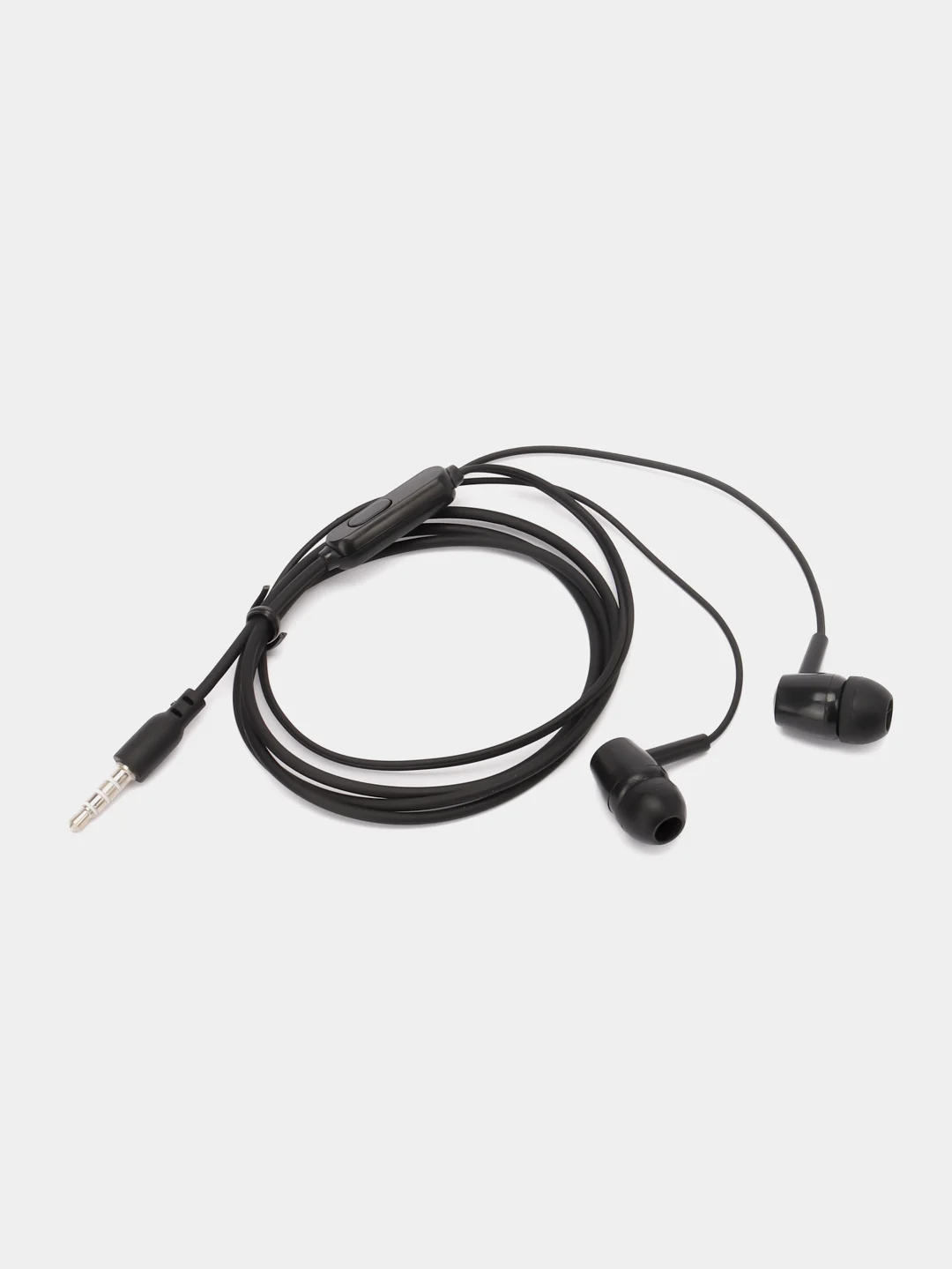 Черный наушники проводные Earphones Bass L29, вакуумные, с микрофоном, длина 1,2 м
