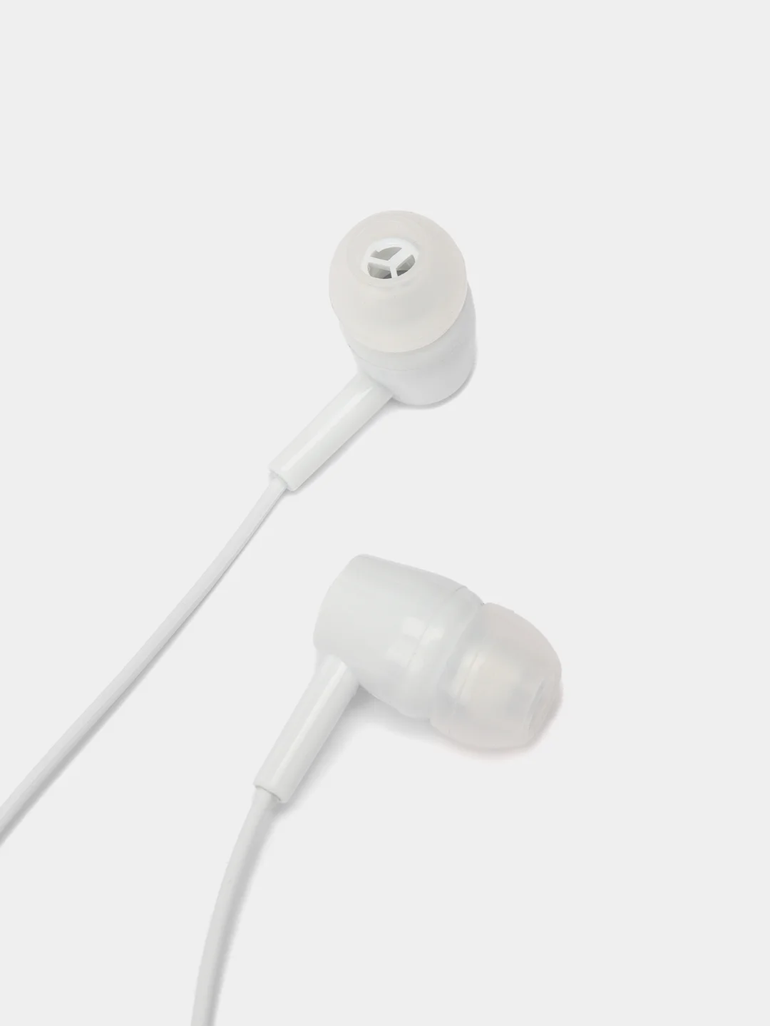 Белый наушники проводные Earphones Bass L29, вакуумные, с микрофоном, длина 1,2 м