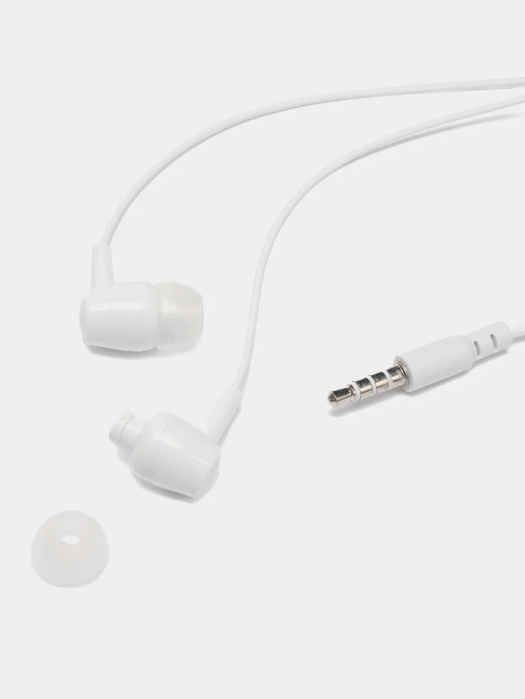 Белый наушники проводные Earphones Bass L29, вакуумные, с микрофоном, длина 1,2 м