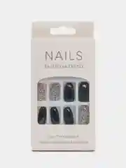 Серый накладные ногти 12шт