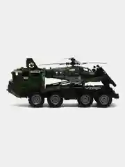 Военный тягач "Щит", с вертолетом