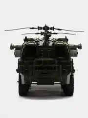 Военный тягач "Щит", с вертолетом