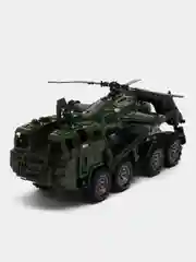 Военный тягач "Щит", с вертолетом