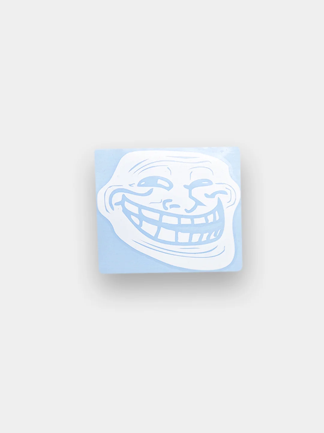 Наклейка стикер "Мем-Trolface" (Троллфейс лицо на авто, ноутбук, блокнот, чемодан, стекло)