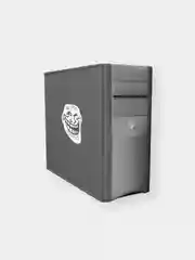 Наклейка стикер "Мем-Trolface" (Троллфейс лицо на авто, ноутбук, блокнот, чемодан, стекло)