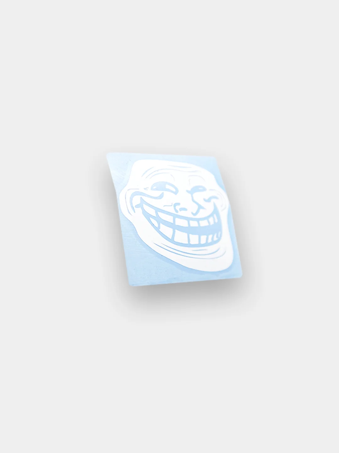 Наклейка стикер "Мем-Trolface" (Троллфейс лицо на авто, ноутбук, блокнот, чемодан, стекло)