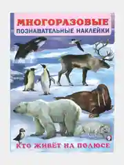 Голубой книга с наклейками "Познавательные наклейки", Наклейки детские