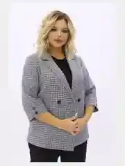 Серый пиджак женский, большие размеры
