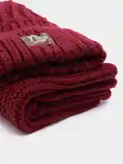 Бордовый комплект шапка женская на флисе + снуд в два оборота