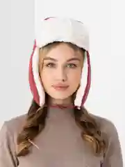 Красный шапка-ушанка, унисекс
