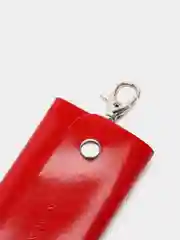 Красный ключница из натуральной кожи
