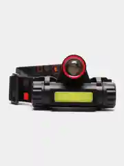Фонарь налобный, с магнитом, USB и зумом