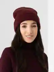 Бордовый шапка женская Звезда
