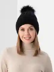 Черный шапка с помпоном Мальта, для девочек