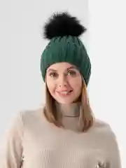 Зеленый шапка с помпоном Мальта, для девочек