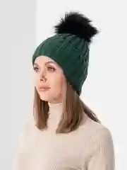 Зеленый шапка с помпоном Мальта, для девочек