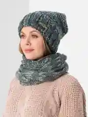 Индиго комплект "Бонжур": шапка и снуд