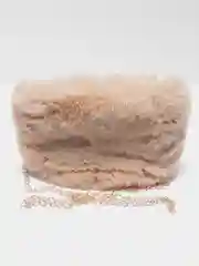 Манго меховая сумка клатч на цепочке / плюшевая сумочка на плечо