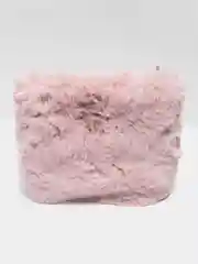 Розовый меховая сумка клатч на цепочке / плюшевая сумочка на плечо