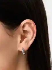Серебряный серьги кольца маленькие круглые  "Лаура", серьги женские Конго, серьги вечерние бижутерия
