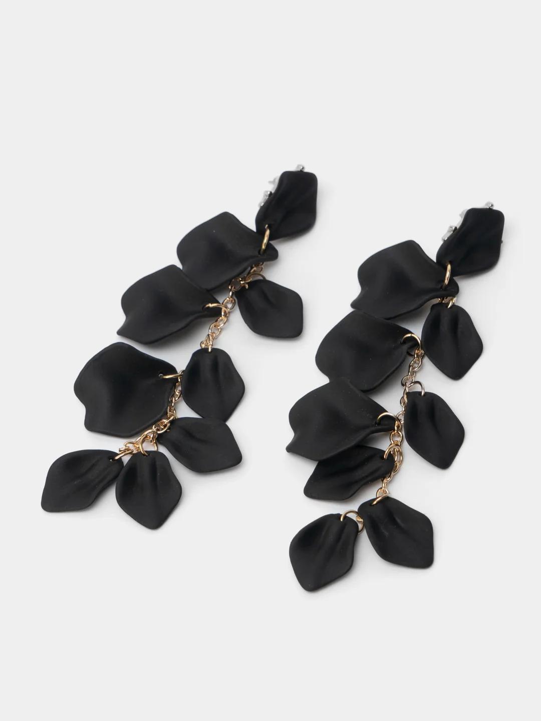 Лайм серьги длинные rose petal, вечерние серьги с лепестками