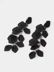 Лайм серьги длинные rose petal, вечерние серьги с лепестками