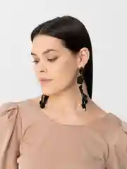 Лайм серьги длинные rose petal, вечерние серьги с лепестками