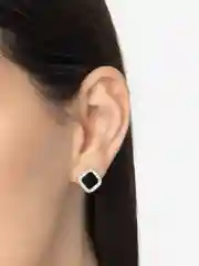 Серьги, черные Пуговицы