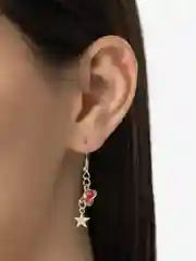 Розовый серьги "Космос", ассиметричные