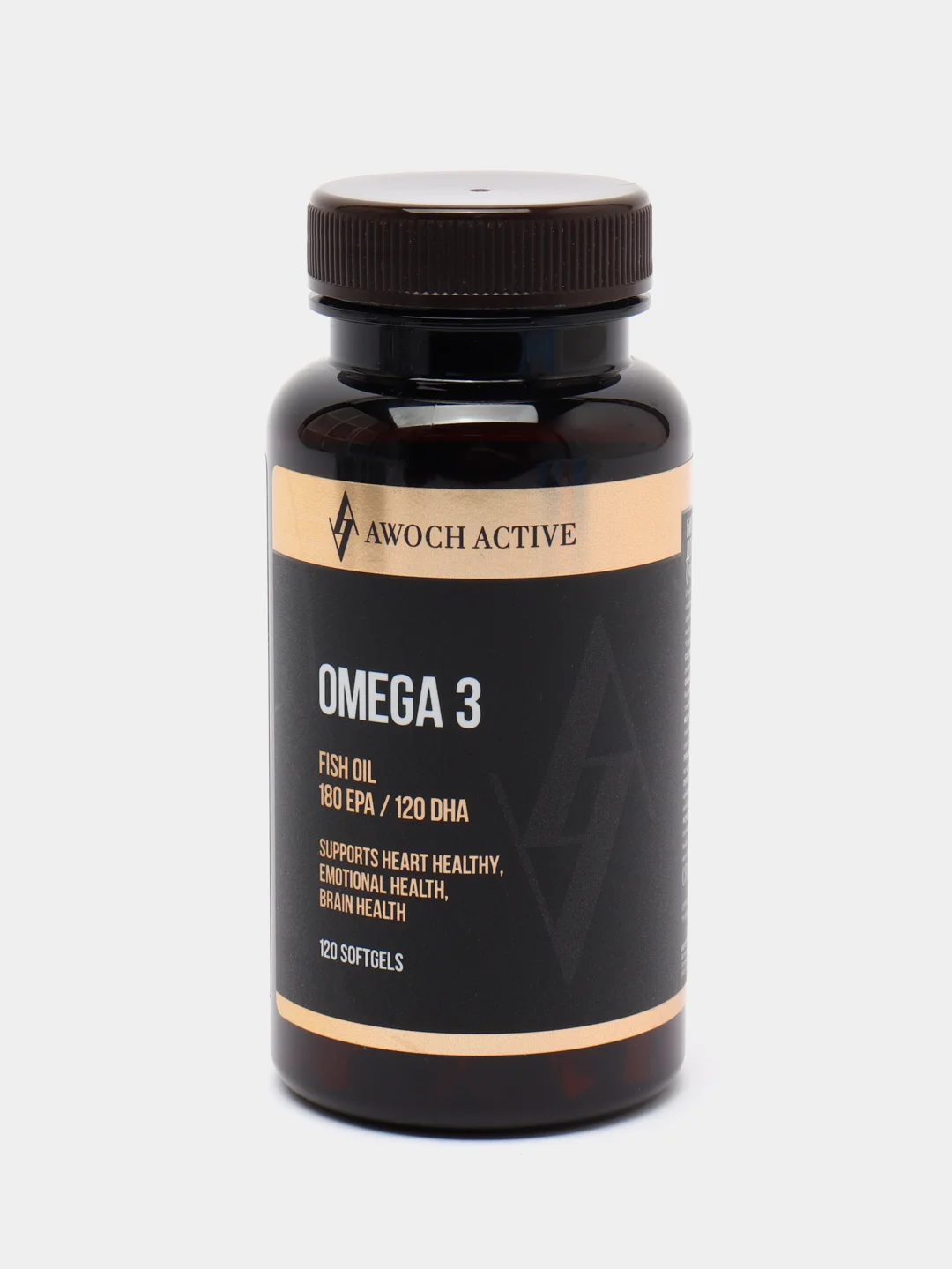 БАД к пище AWOCH ACTIVE Омега-3, 180 EPA, 120 DHA, 120 капсул быстрого усвоения