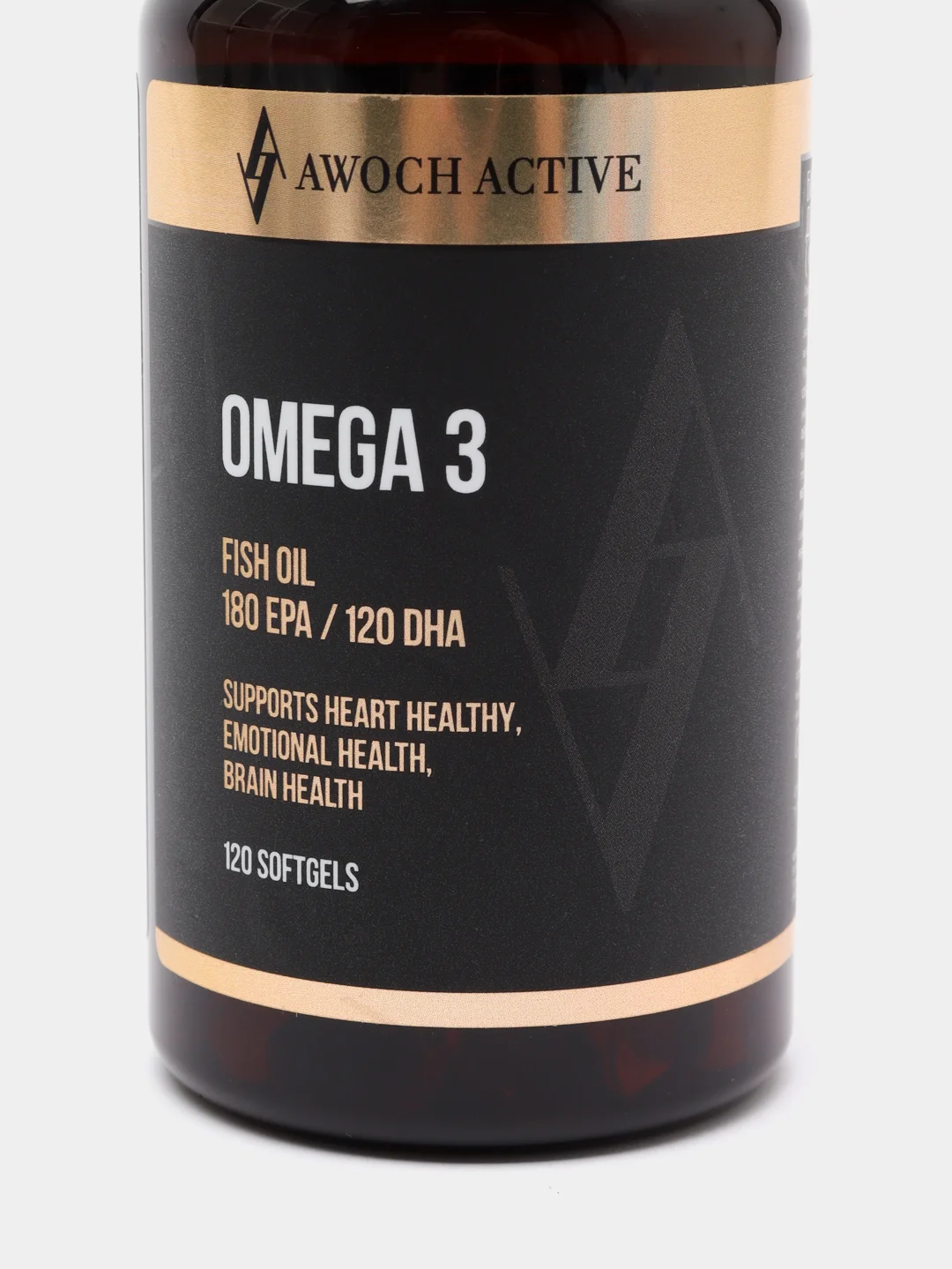 БАД к пище AWOCH ACTIVE Омега-3, 180 EPA, 120 DHA, 120 капсул быстрого усвоения