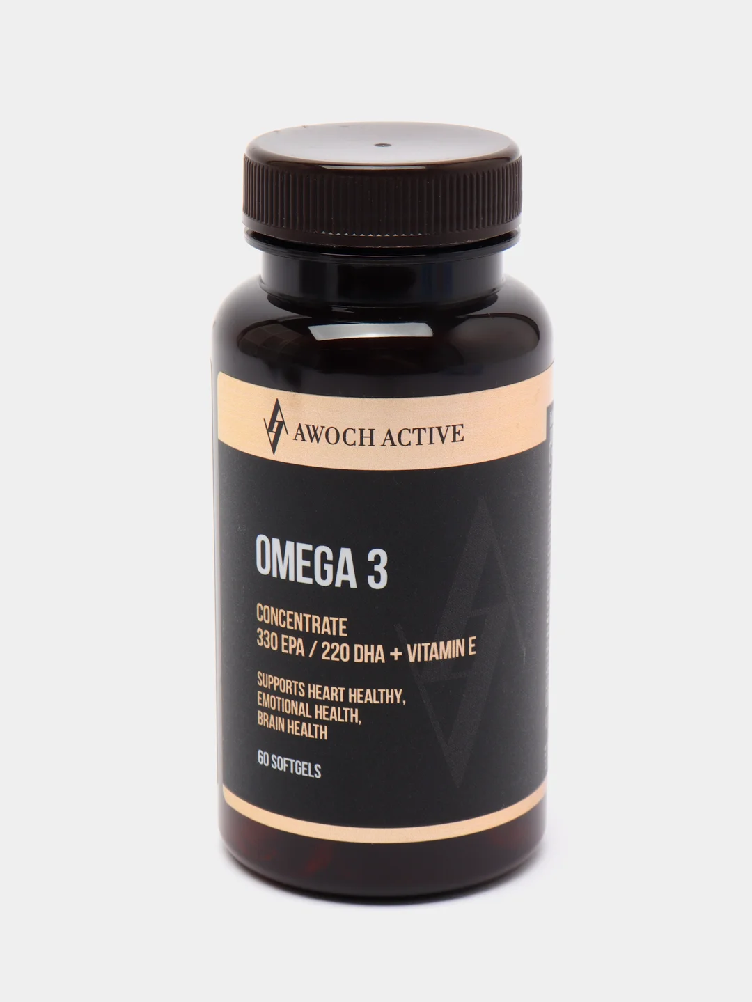 БАД к пище AWOCH ACTIVE Омега 3, с витамином Е, 330 EPA / 220 DHA, 60 капсул