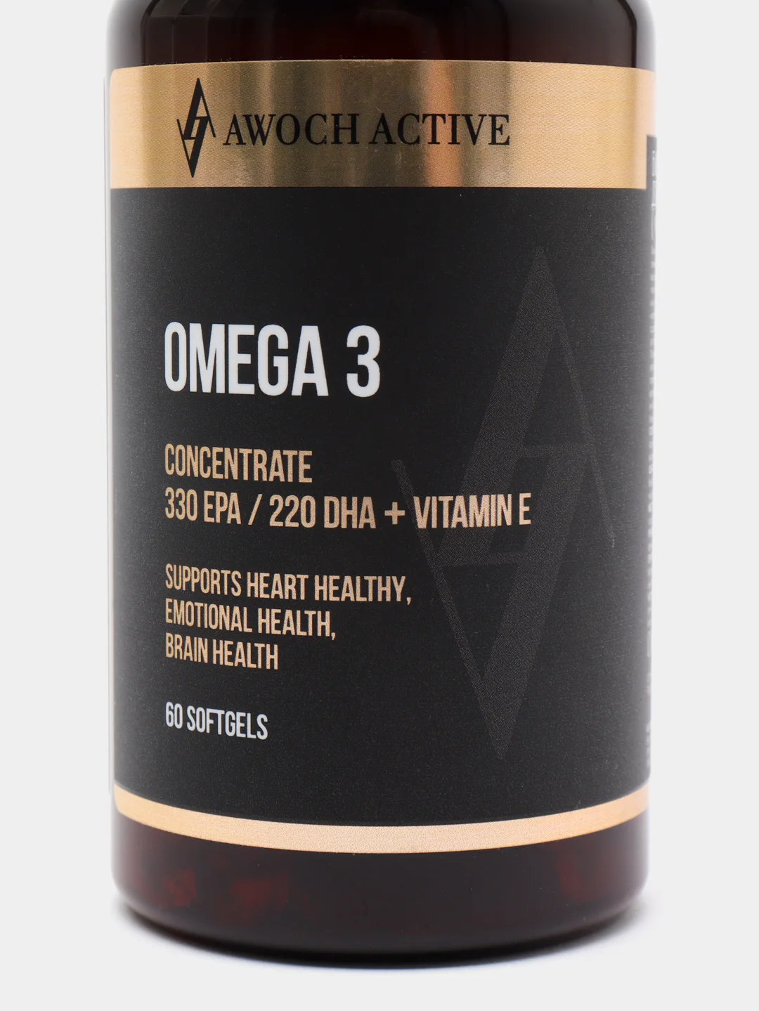 БАД к пище AWOCH ACTIVE Омега 3, с витамином Е, 330 EPA / 220 DHA, 60 капсул
