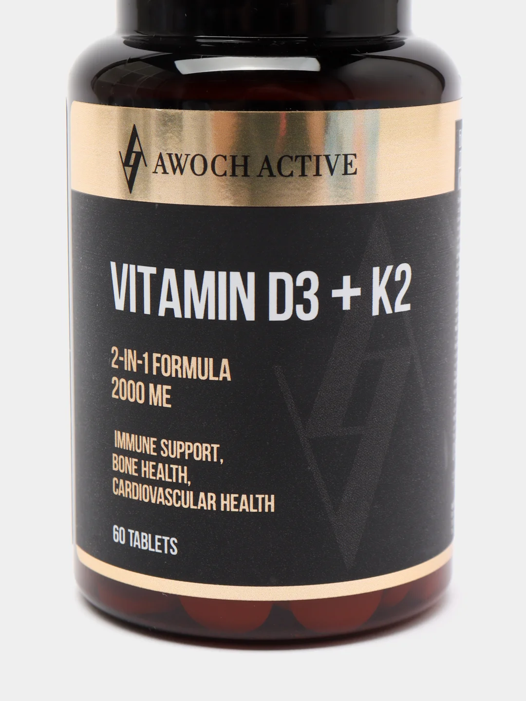 БАД к пище AWOCH ACTIVE Витамин D3+К2, 2000 МЕ, 60 таблеток