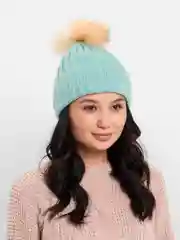 Мятный шапка с помпоном Мальта, для девочек