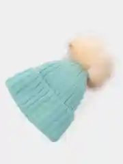 Мятный шапка с помпоном Мальта, для девочек