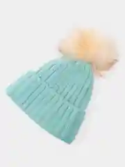 Мятный шапка с помпоном Мальта, для девочек