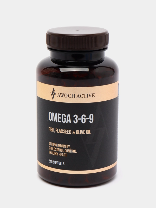 БАД к пище AWOCH ACTIVE Омега 3-6-9, 240 капсул, 168 г