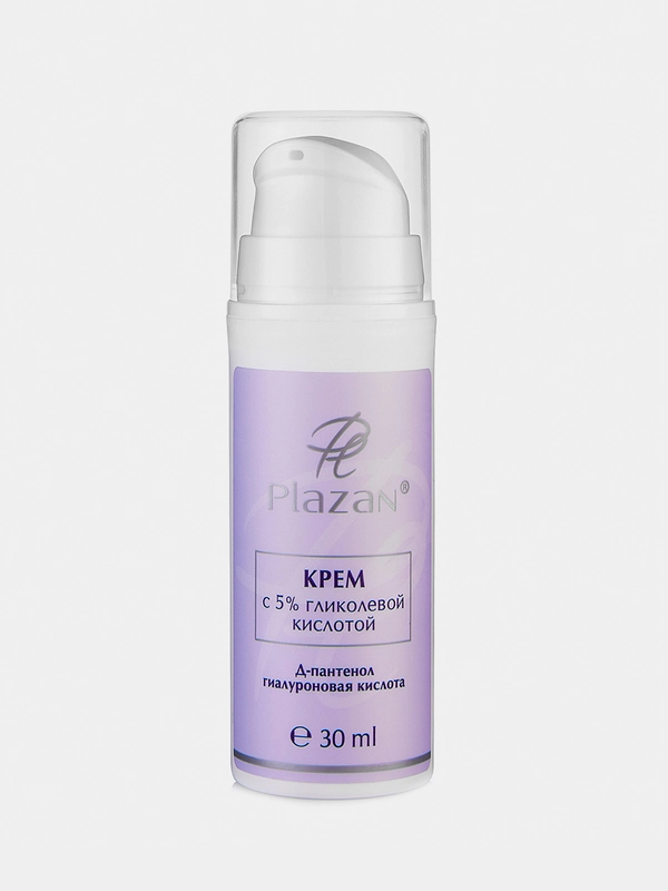 Крем с 5% гликолевой кислотой. Регенерация + Уход Plazan, 30 mL