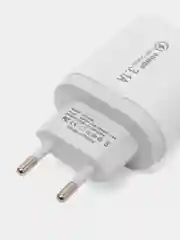 Белый сетевое зарядное устройство для телефона на 4USB выхода. 3.1А. зарядник для телефона