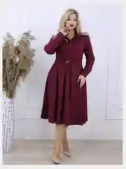 Бордовый платье женское, большие размеры