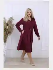Бордовый платье женское, большие размеры