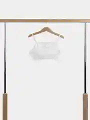 Белый топ детский, для девочки, белый, с кружевом
