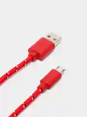 Красный кабель microUsb / Type-C для зарядки и передачи данных