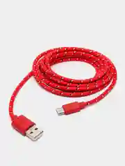 Красный кабель microUsb / Type-C для зарядки и передачи данных