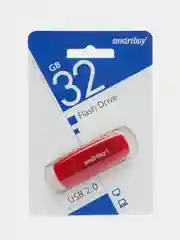 Красный флеш-накопитель SmartBuy, флешка USB 2.0, 8, 16, 32, 64 ГБ