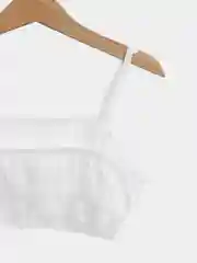 Белый топ детский, для девочки, белый, с кружевом